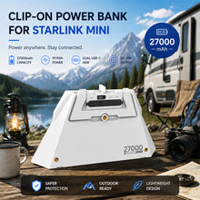 Load image into Gallery viewer, EANOP Clip-On Battery for Starlink Mini Portable Backup Power Bank 99Wh Rechargeable Battery Pack for Outdoor Camping &amp; Travel