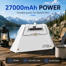 Load image into Gallery viewer, EANOP Clip-On Battery for Starlink Mini Portable Backup Power Bank 99Wh Rechargeable Battery Pack for Outdoor Camping &amp; Travel