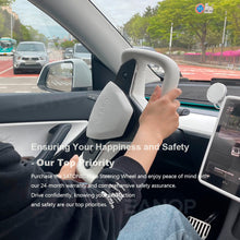 Load image into Gallery viewer, Model 3 &amp; Y Yoke Steering Wheel 370MM– Premium Nappa Leather (S/X Style)