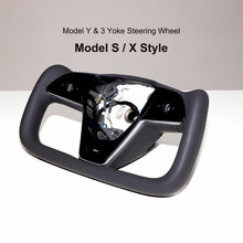 Load image into Gallery viewer, Model 3 &amp; Y Yoke Steering Wheel 370MM– Premium Nappa Leather (S/X Style)