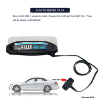 Load image into Gallery viewer, EANOP M40 OBDII Mirror HUD Head up I RPM &amp; Speed projection