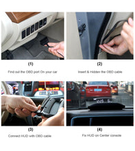 Load image into Gallery viewer, EANOP M40 OBDII Mirror HUD Head up I RPM &amp; Speed projection