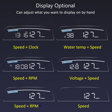 Load image into Gallery viewer, EANOP M40 OBDII Mirror HUD Head up I RPM &amp; Speed projection